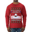 Have a Holly Jawlly Christmas, Cute Shark, Ugly Christmas Sweater Mens Long Sleeve Shirt