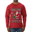 When I Think About You I Touch My Elf, Ugly Christmas Sweater Mens Long Sleeve Shirt