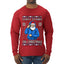 Santa Stands On Christmas, Ugly Christmas Sweater Mens Long Sleeve Shirt