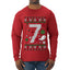 Christmas 7 Meme, Ugly Christmas Sweater Unisex Mens Long Sleeve Shirt