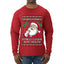 I'm Into Fitness Cookie In My Mouth Santa, Ugly Christmas Sweater Unisex Mens Long Sleeve Shirt