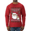 Be Nice To The Server Santa's Watching, Ugly Christmas Sweater Unisex Mens Long Sleeve Shirt