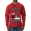Santa Drone Show Reindeer, Ugly Christmas Sweater Unisex Mens Long Sleeve Shirt