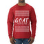 G.O.A.T. God Over All Things, Ugly Christmas Sweater Unisex Mens Long Sleeve Shirt