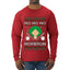 Ho Ho Ho Homerun, Baseball Fan Christmas Design, Ugly Christmas Sweater Unisex Mens Long Sleeve Shirt