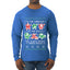 To The Windows To The Walls Till Santa Decks These Halls, Ugly Christmas Sweater Unisex Mens Long Sleeve Shirt