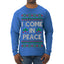 I Come in Peace Ugly Christmas Sweater Mens Long Sleeve Shirt