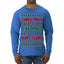 Christmas Calories Don't Count Funny Family Holidays Ugly Christmas Sweater Mens Long Sleeve Shirt