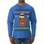 Ask Your Mom If I'm Real Funny Black Santa Claus Censored Ugly Christmas Sweater Mens Long Sleeve Shirt
