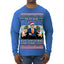 Doge Elf Around and Find Out Trump Elon Vivek MAGA Ugly Christmas Sweater Mens Long Sleeve Shirt