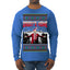 Daddy's Home Red Suit, I'll Be Home for Christmas | Funny Santa Clause President Donald Trump Ugly Christmas Sweater Mens Long Sleeve Shirt