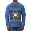Deck the Halls with Bocce Balls, Funny Classic Italy Italian Sports Ugly Christmas Sweater Mens Long Sleeve Shirt