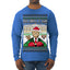 Make America Lit Again Funny Trump 2024 White House MAGA Ugly Christmas Sweater Mens Long Sleeve Shirt
