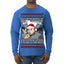 All I Want for Christmas are Sharks With Frickin Laser Beams Attached to their Heads Funny 90s 00s Comedy Movie Ugly Christmas Sweater Mens Long Sleeve Shirt