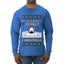 Have a Holly Jawlly Christmas, Cute Shark, Ugly Christmas Sweater Mens Long Sleeve Shirt