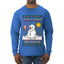Just A Little Meltdown, Ugly Christmas Sweater Mens Long Sleeve Shirt