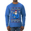 Santa Stands On Christmas, Ugly Christmas Sweater Mens Long Sleeve Shirt