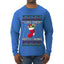 Hefty And Hung Christmas Sweater, Funny  Ugly Christmas Sweater  Mens Long Sleeve Shirt