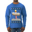North Pole, Ugly Christmas Sweater Unisex Mens Long Sleeve Shirt