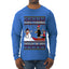Aura Farming Through The Snow Meme, Ugly Christmas Sweater Unisex Mens Long Sleeve Shirt