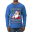 I'm Into Fitness Cookie In My Mouth Santa, Ugly Christmas Sweater Unisex Mens Long Sleeve Shirt