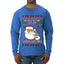 Be Nice To The Server Santa's Watching, Ugly Christmas Sweater Unisex Mens Long Sleeve Shirt