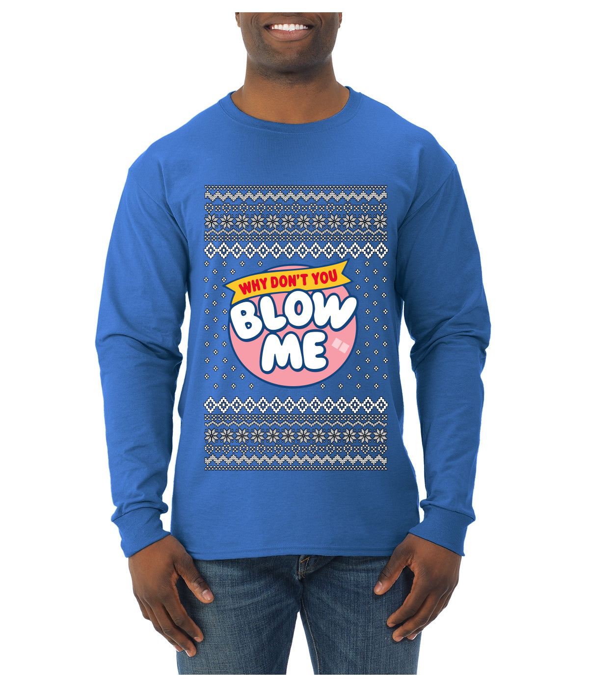 Funny Candy Bar Parody Shirt, Ugly Christmas Sweater Unisex Mens Long Sleeve Shirt