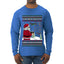 Santa Drone Show Reindeer, Ugly Christmas Sweater Unisex Mens Long Sleeve Shirt