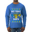 Not Today Santa Menorah Hanukkah, Ugly Christmas Sweater Unisex Mens Long Sleeve Shirt