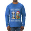 Happy Hanukkat Meowy Christmas, Ugly Christmas Sweater Unisex Mens Long Sleeve Shirt