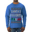 Santa's Favorite Italian, Funny Italian Christmas Sweater, Ugly Christmas Sweater Unisex Mens Long Sleeve Shirt