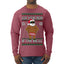 Ask Your Mom If I'm Real Funny Black Santa Claus Censored Ugly Christmas Sweater Mens Long Sleeve Shirt