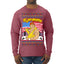 Trumpamania Funny Hogan 80s USA Wrestling Sports Parody Ugly Christmas Sweater Mens Long Sleeve Shirt