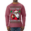 You Ain't Getting Shit Funny Santa Claus Ugly Christmas Sweater Mens Long Sleeve Shirt