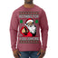 Nothing For You Whore Funny Vulgar Santa Claus Ugly Christmas Sweater Mens Long Sleeve Shirt