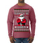 Santa Is Him Funny Gen Z Viral Meme Shades Slang Ugly Christmas Sweater Mens Long Sleeve Shirt