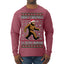 Merry Christmas Ya Filthy Humans Funny Sasquatch Bigfoot Ugly Christmas Sweater Mens Long Sleeve Shirt