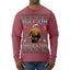 Ugly Ath Sweater Merry Chrithmith, Butt Viral Ugly Ass Boxing Fight Meme Ugly Christmas Sweater Mens Long Sleeve Shirt
