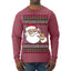 Santa Knows You've Been a Dumb Bitch Funny Vulgar Dirty Ugly Christmas Sweater Mens Long Sleeve Shirt