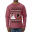 Aura Farming Through The Snow Meme, Ugly Christmas Sweater Unisex Mens Long Sleeve Shirt