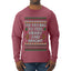 I'm Trying To Feel Merry And Bright, Ugly Christmas Sweater Unisex Mens Long Sleeve Shirt