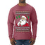 I'm Into Fitness Cookie In My Mouth Santa, Ugly Christmas Sweater Unisex Mens Long Sleeve Shirt