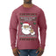 Be Nice To The Server Santa's Watching, Ugly Christmas Sweater Unisex Mens Long Sleeve Shirt