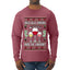 Jingle Bells, Zinfandel Pass The Cabernet Wine Drinker, Ugly Christmas Sweater Unisex Mens Long Sleeve Shirt