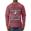 Skinny Santa Ho Ho Ho Ho-Zempic Weight Loss Shot, Ugly Christmas Sweater Unisex Mens Long Sleeve Shirt