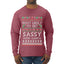 Most Likely To Get Sassy With Santa, Ugly Christmas Sweater Unisex Mens Long Sleeve Shirt