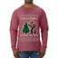 Squatching Through The Snow Bigfoot, Ugly Christmas Sweater Unisex Mens Long Sleeve Shirt