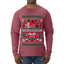 Namasleigh, Namaste Yoga Santa Claus, Ugly Christmas Sweater Unisex Mens Long Sleeve Shirt
