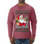Buon Natale, Italian Santa Claus, Funny, Italian American Humor, Ugly Christmas Sweater Unisex Mens Long Sleeve Shirt