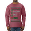 Naughty Nice, Irish, Irish Christmas, Ugly Christmas Sweater Unisex Mens Long Sleeve Shirt